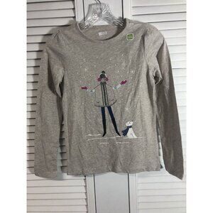 🆕 Crazy 8 Size 10-12 Oatmeal Heather Long Sleeved Tee